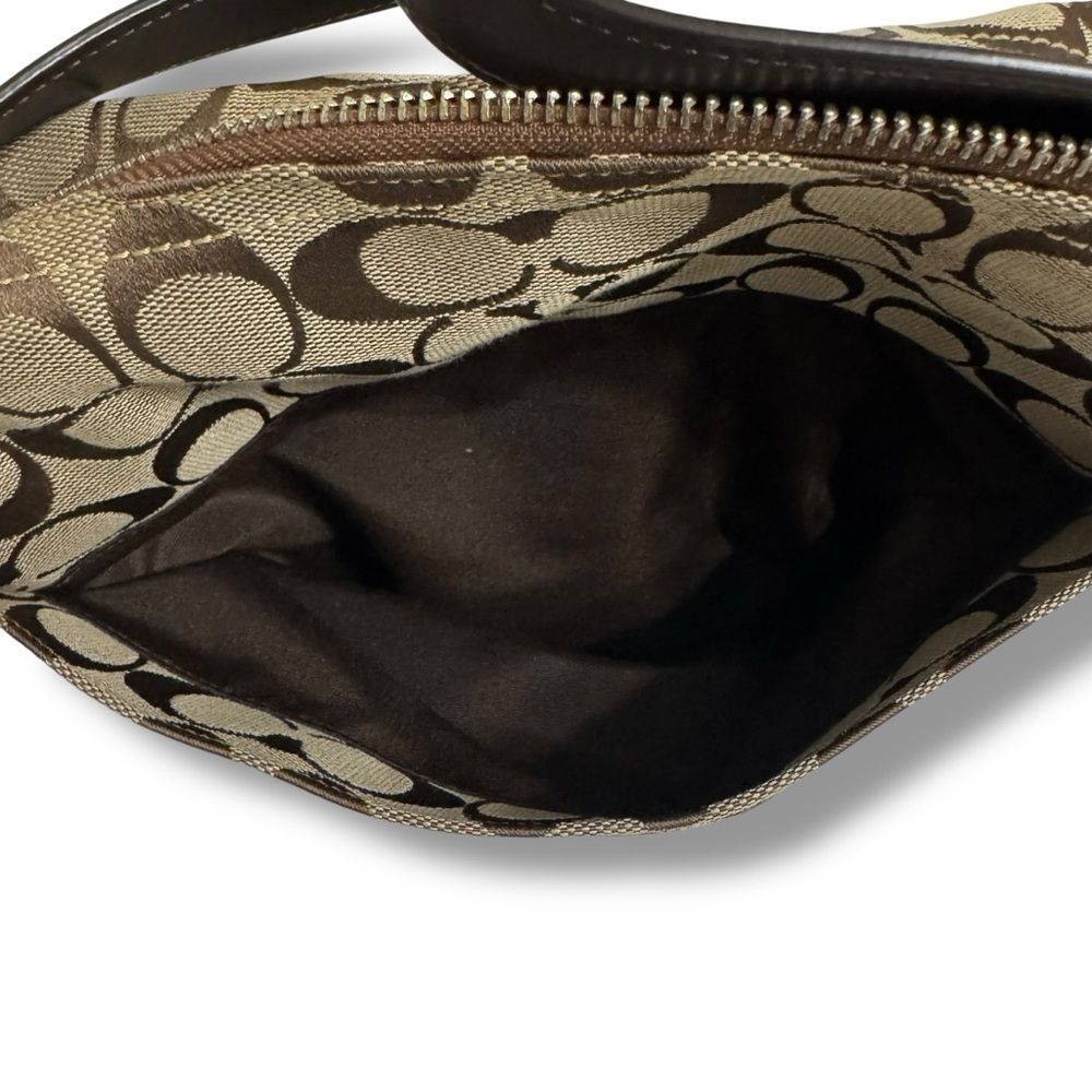 Coach Soho Hobo Bag Brown Tan Signature Jacquard Y2K Shoulder Purse - Picture 12 of 12